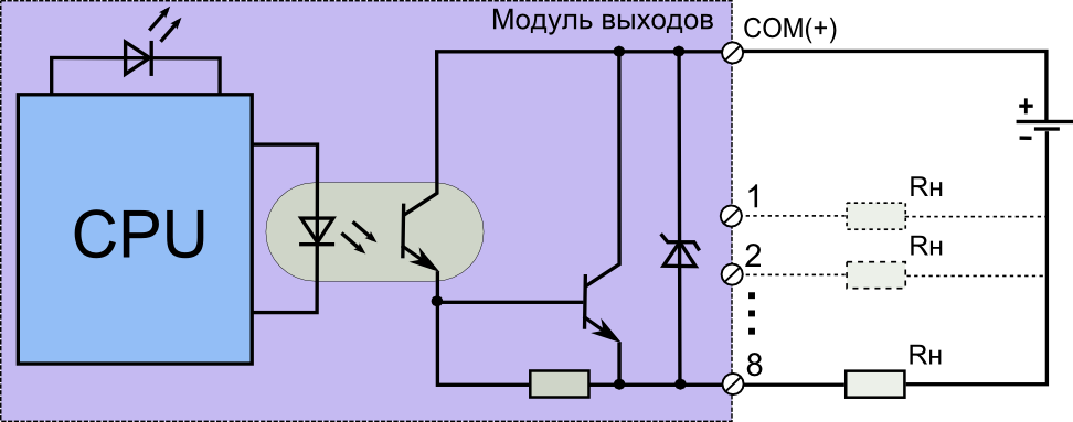 Транзисторный выходной модуль